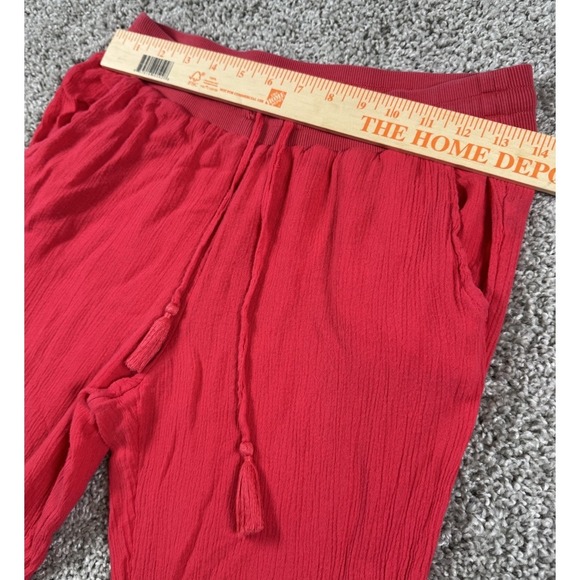 Aerie Womens Gauze Viscose Pull On Jogger Pants Red XS - Picture 5 of 6